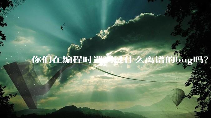 你们在编程时遇到过什么离谱的bug吗？
